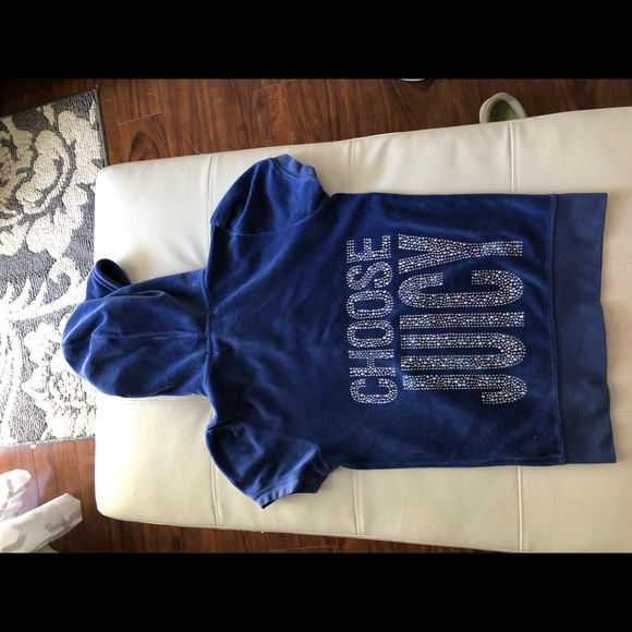 Velour Juicy Couture Short Sleeve Zip Up - Picture 1 of 3